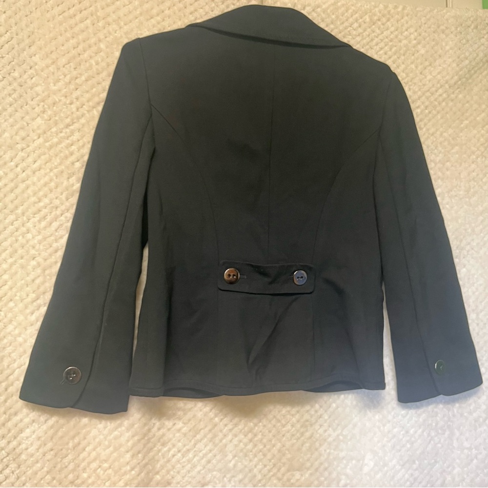 Ann Taylor Womens Blazer Classic Black Front Pockets Size 4 - Picture 7 of 8